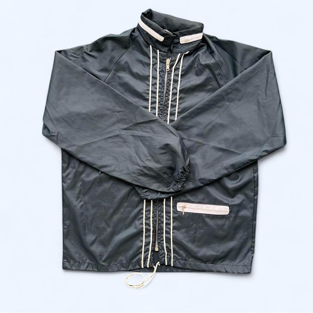 Vintage 80s Windbreaker Jacket Men’s Small Unisex Packable Hood Retro